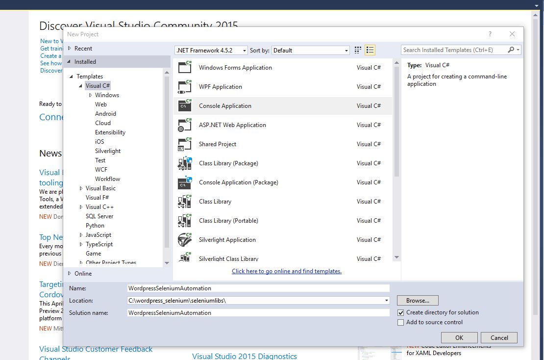 create_selenium_project