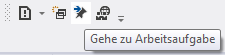 Screenshot: Symbolleisten-Button Gehe zu Arbeitsaufgabe in Visual Studio 2012