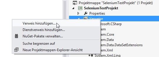 Verweis hinzufügen