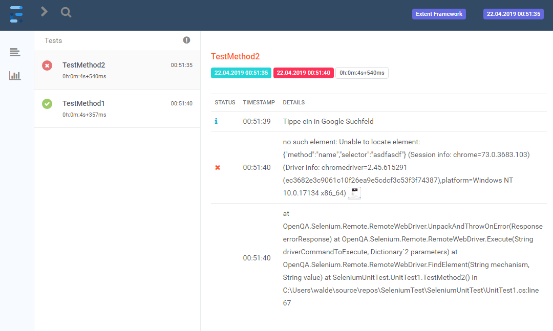 Html Reports in Selenium mit ExtentReports