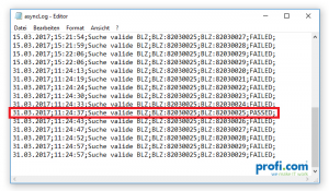 Use Case 2: Testergebnis-Log